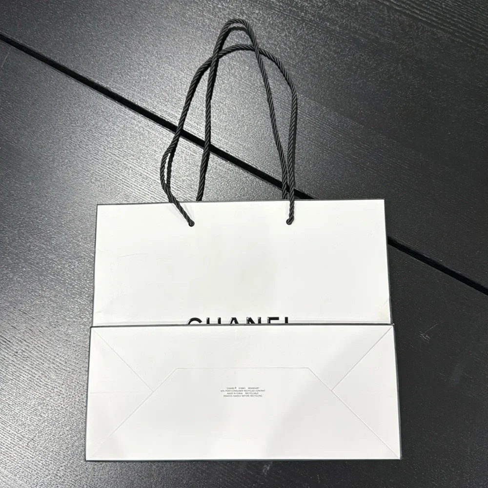 Chanel Classic White Shopping Gift Display Bag